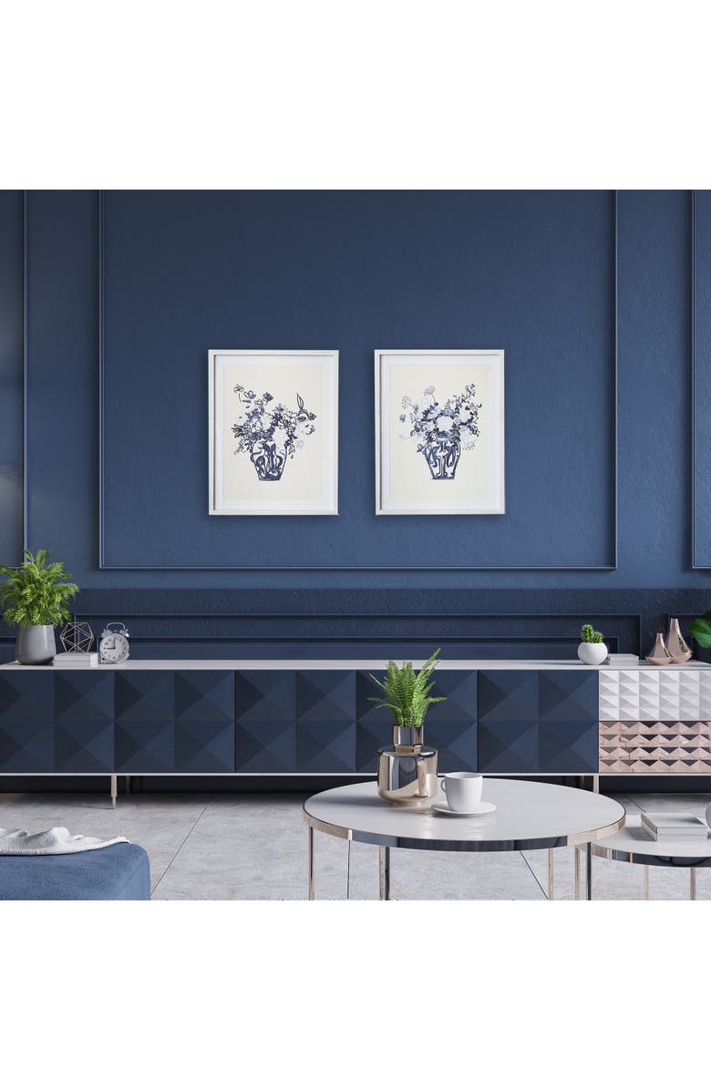 Napa Home & Garden Matched Pair Floral Prints Set of 2, Alternate, color, Blue