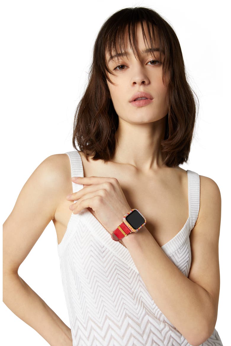 Zigzag 41mm Apple Watch® Cover, Alternate, color, MULTI RED