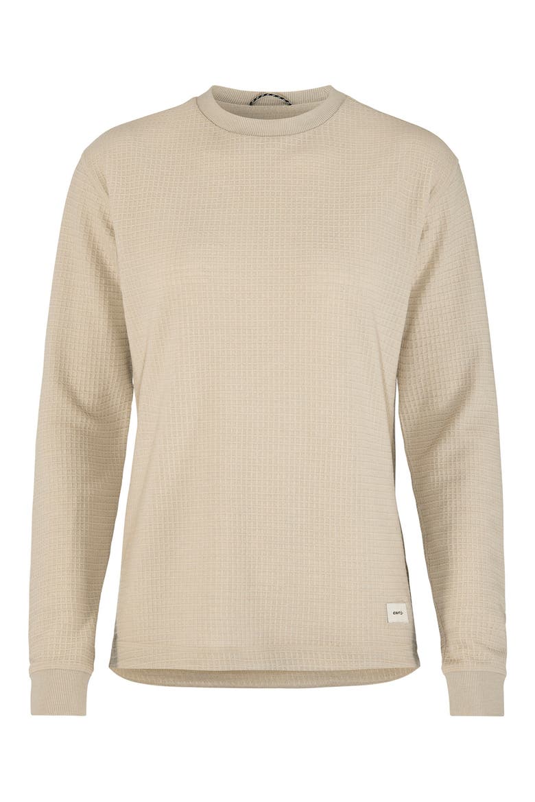 Waffle Knit Long Sleeve T-Shirt, Main, color, PLASTER