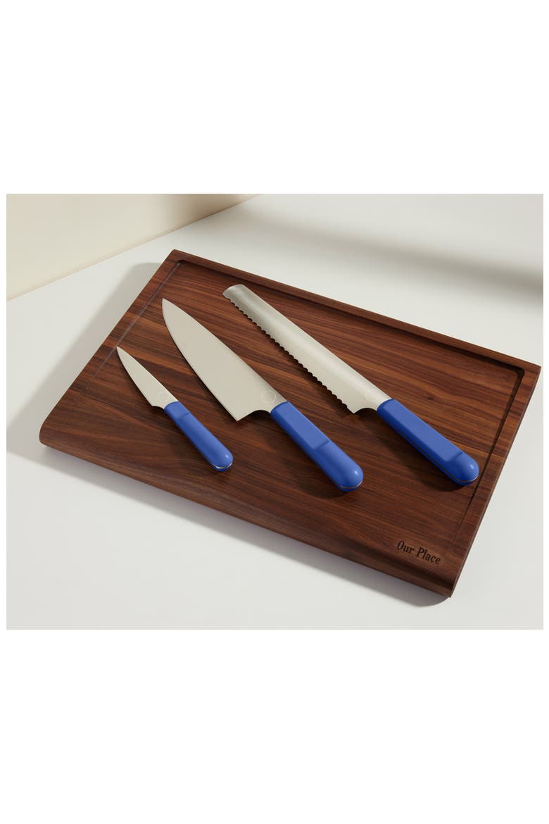 3-Piece Kitchen Knife Set, Alternate, color, AZUL