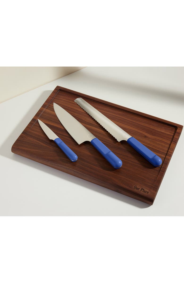 Our Place 3-Piece Kitchen Knife Set, Alternate, color, Azul