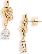 Nordstrom Cubic Zirconia Knot Drop Earrings
