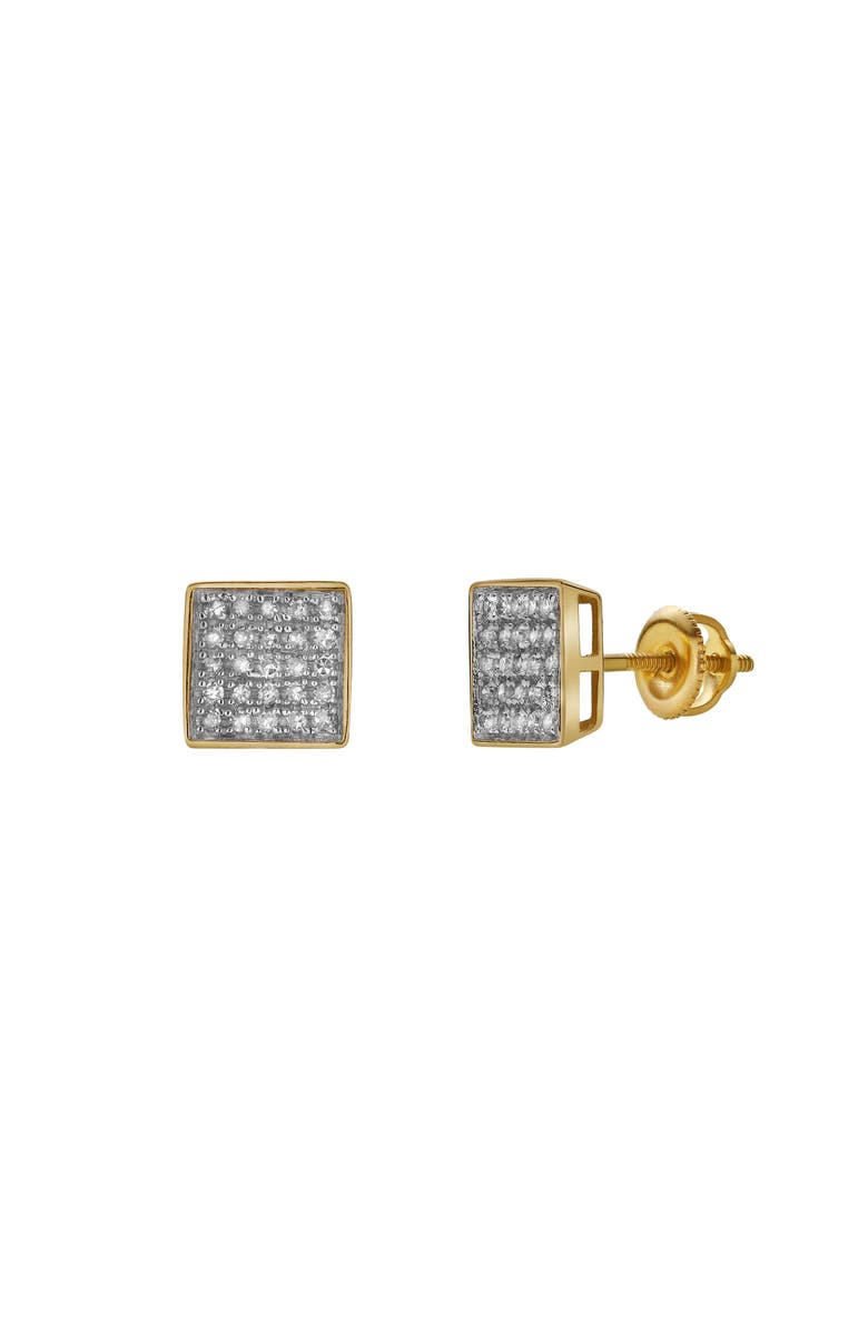 LuvMyJewelry Ninar 10K Yellow Gold Diamond Unisex Earrings - 0.21 Cts, Alternate, color, 10K Yellow Gold