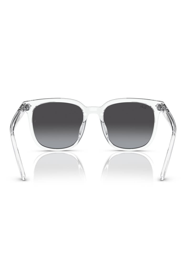 55mm Gradient Square Sunglasses, Alternate, color, TRANSPARENT/ GREY GRADIENT