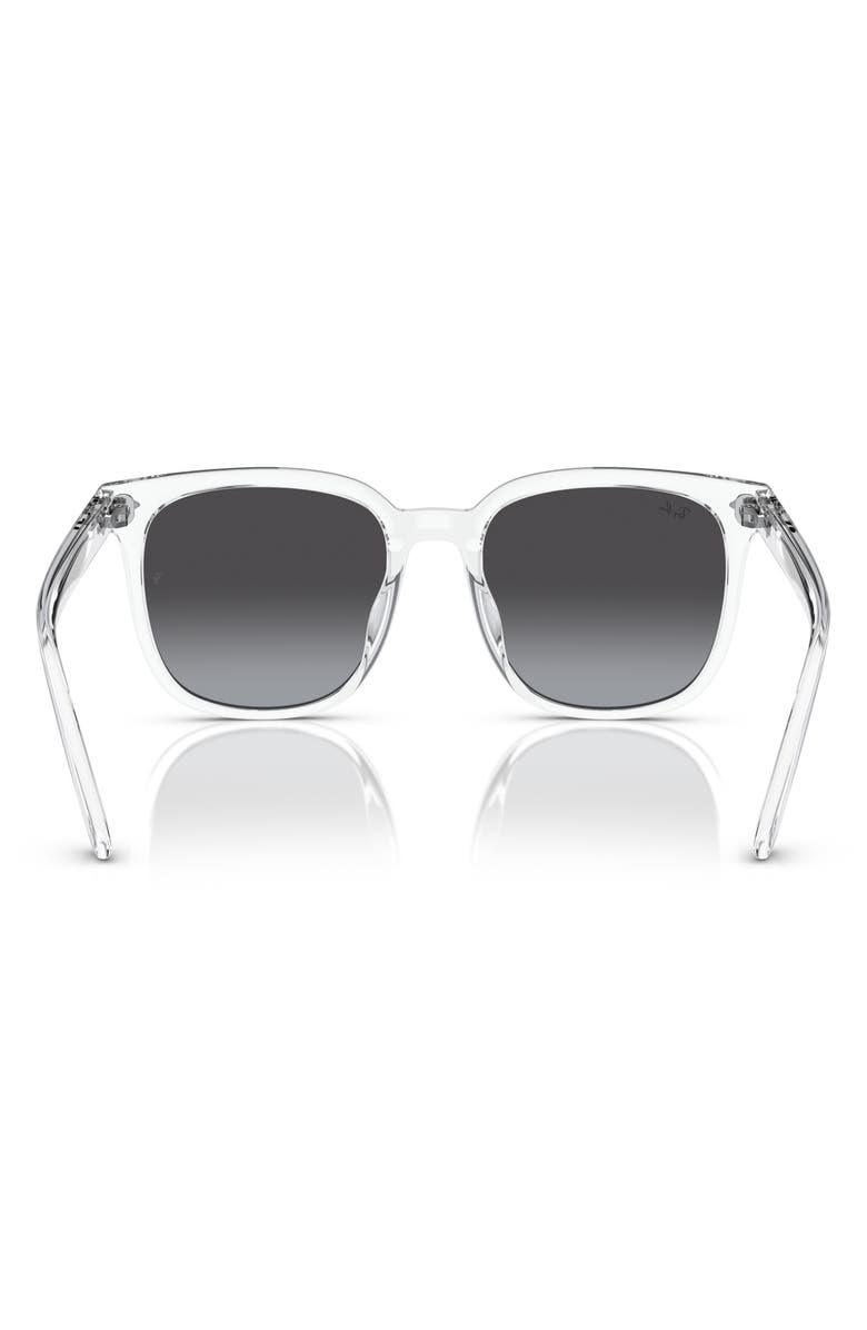 Ray-Ban 55mm Gradient Square Sunglasses, Alternate, color, Transparent/ Grey Gradient