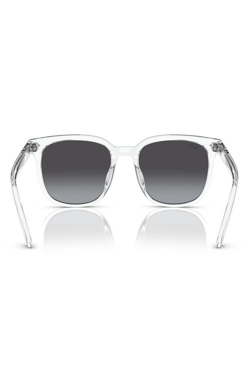 Ray Ban Rb4401d Sunglasses Transparent Frame Grey Lenses 55-20 In Transparent/grey Gradient