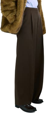 MANGO Pleated Wide Leg Pants