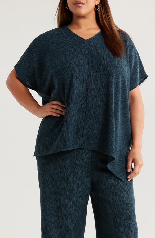 Eileen Fisher Boxy V-neck Top In Black
