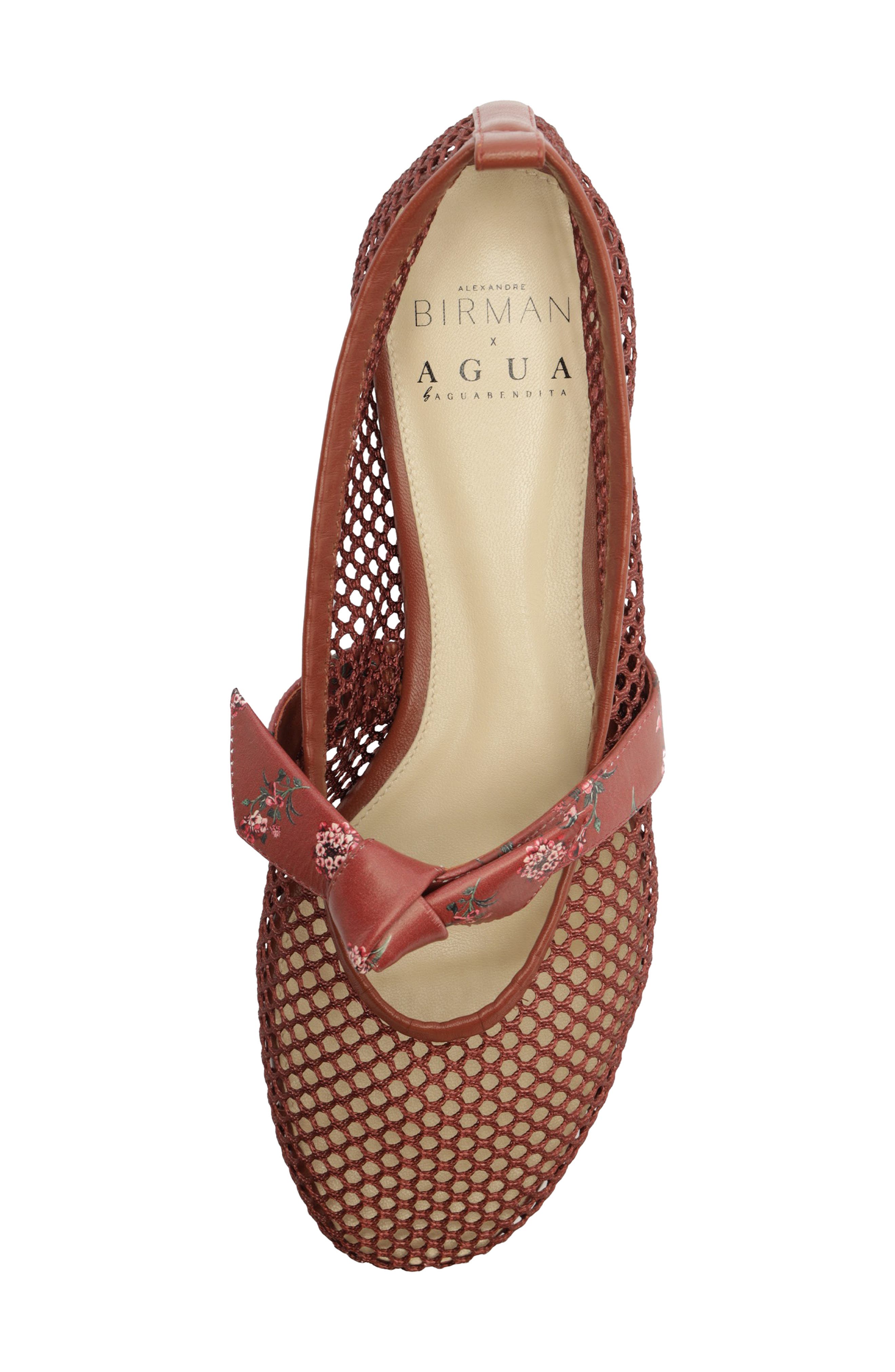 Alexandre Birman x Agua by Agua Bendita Clarita Mesh Mary Jane Ballet Flat, Alternate, color, Quebrada Frontera Print