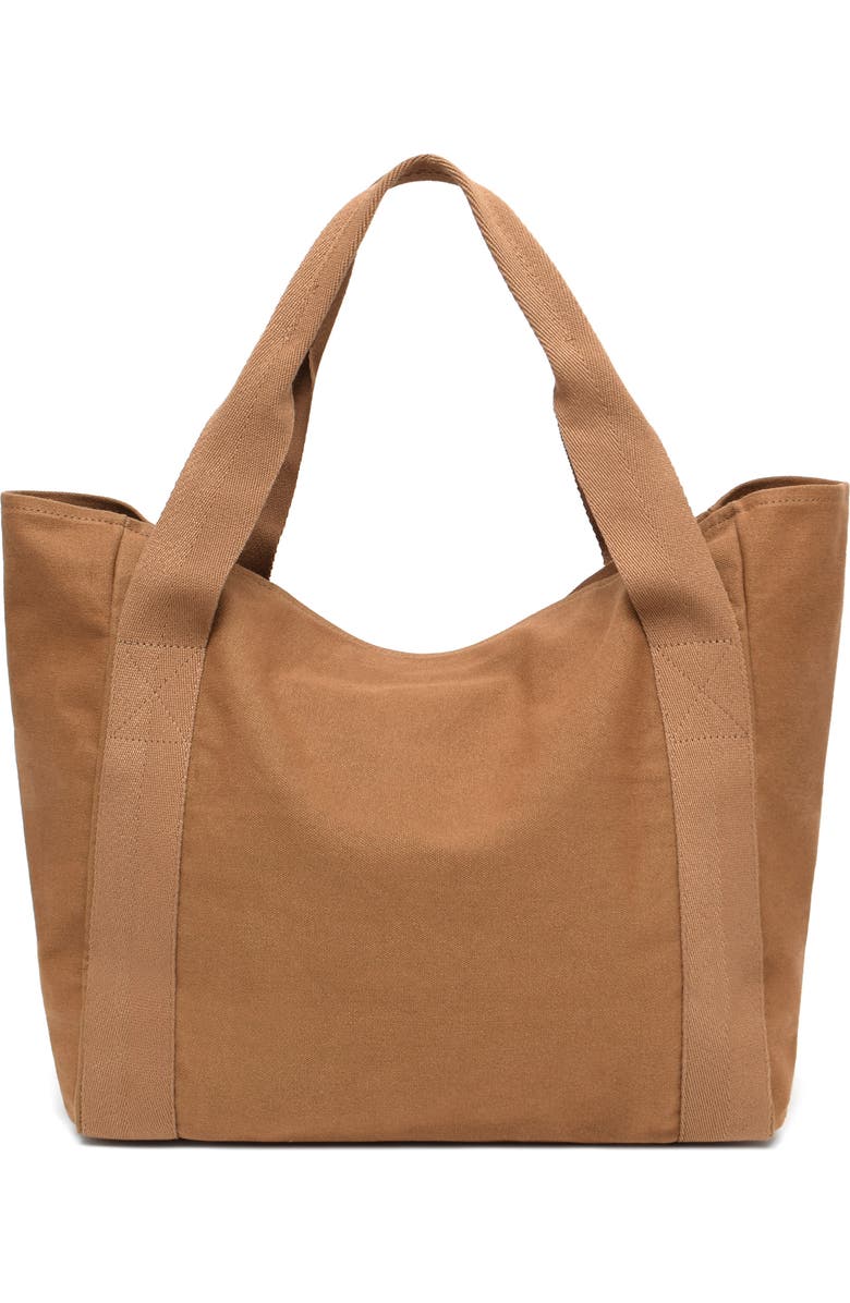 New Amsterdam Leatherworks Liliana Large Canvas Tote Bag, Alternate, color, Khaki