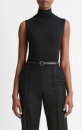 Vince Sleeveless Modal Turtleneck Top