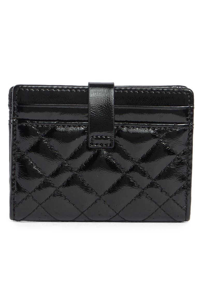 Drench Leather Card Holder, Alternate, color, BLACK