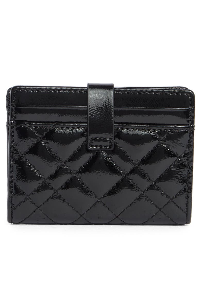 Kurt Geiger London Drench Leather Card Holder, Alternate, color, Black