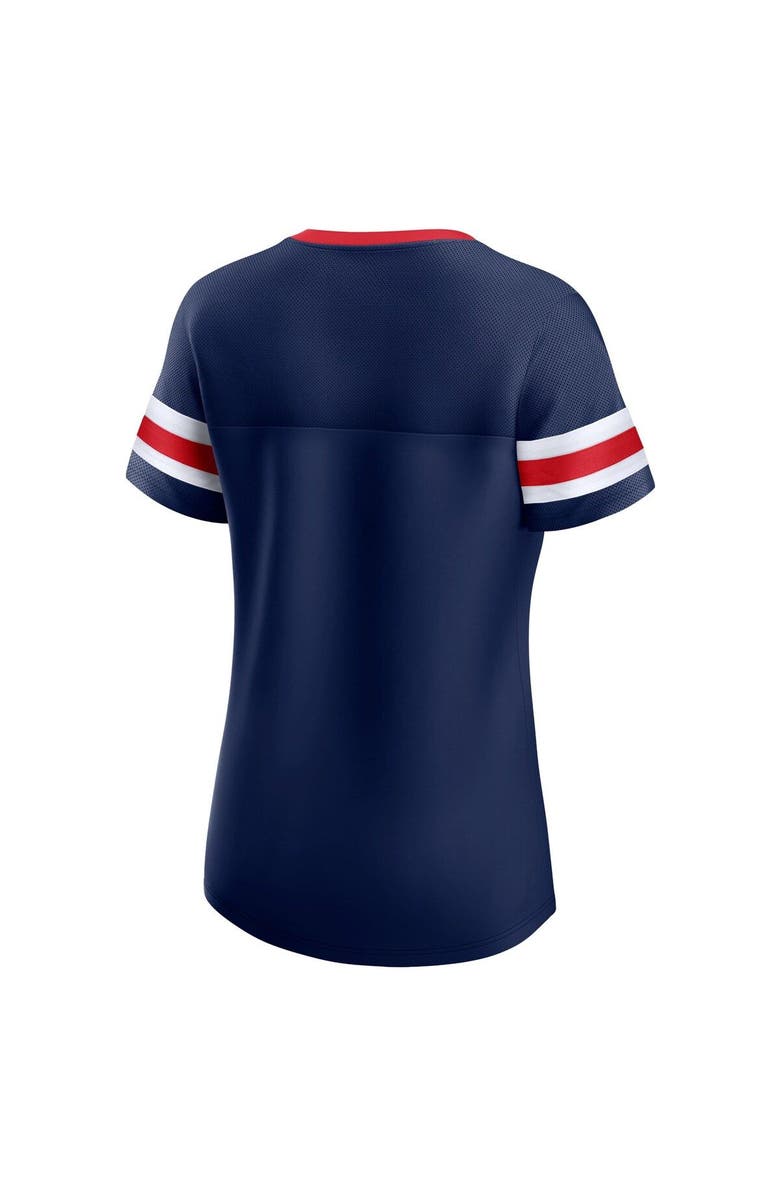 FANATICS Women's Fanatics Branded Navy New England Patriots Plus Size Original State Lace-Up T-Shirt, Alternate, color, Navy