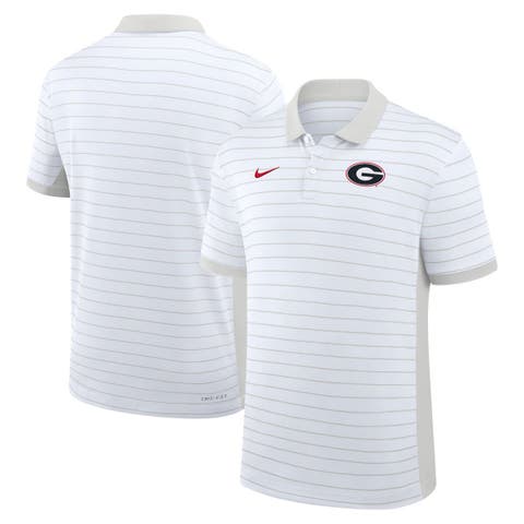 Men's Nike White Georgia Bulldogs 2025 Early Season Coaches Sideline Victory Stripe Performance Polo