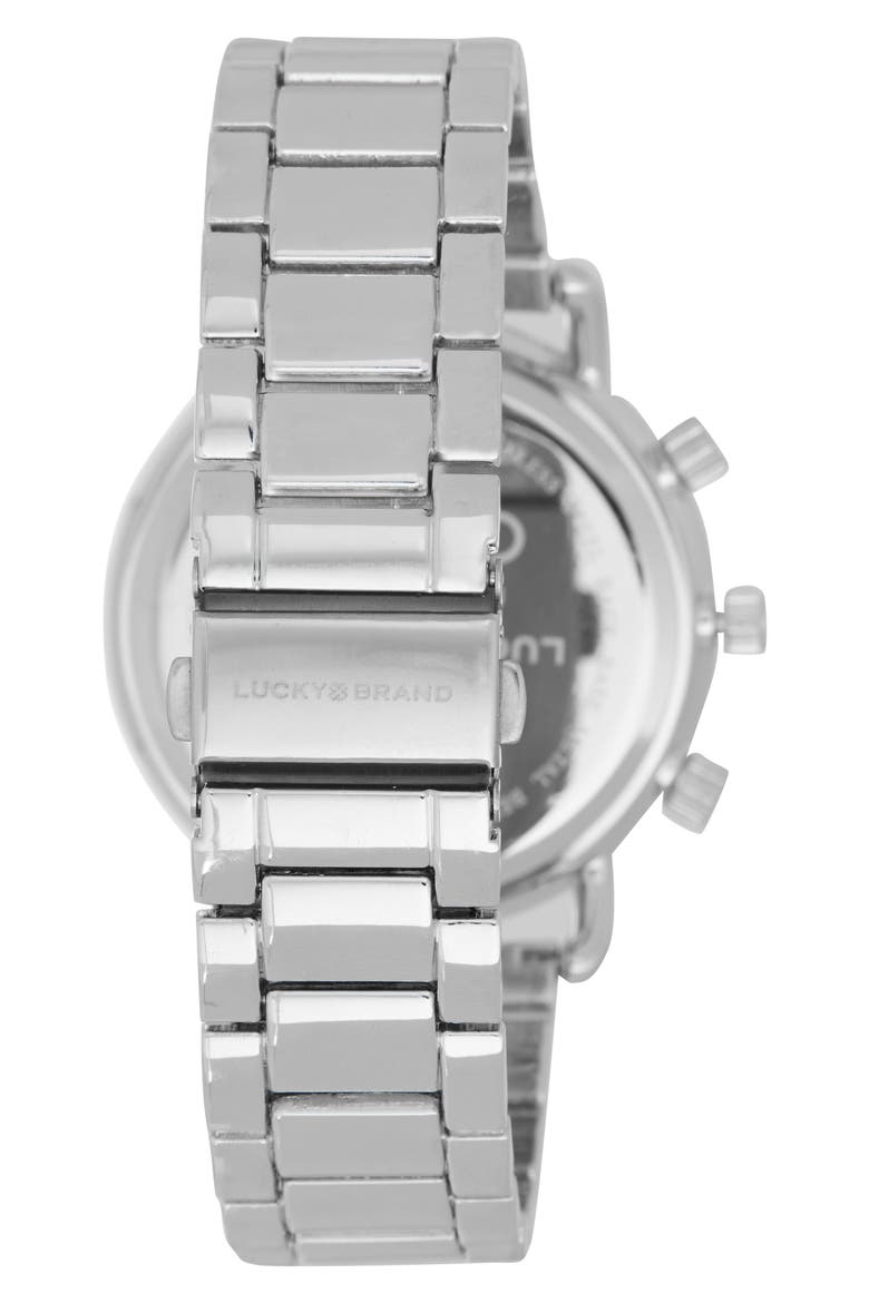 Round Chronograph Bracelet Watch, 45mm, Alternate, color, SILVER/GREEN
