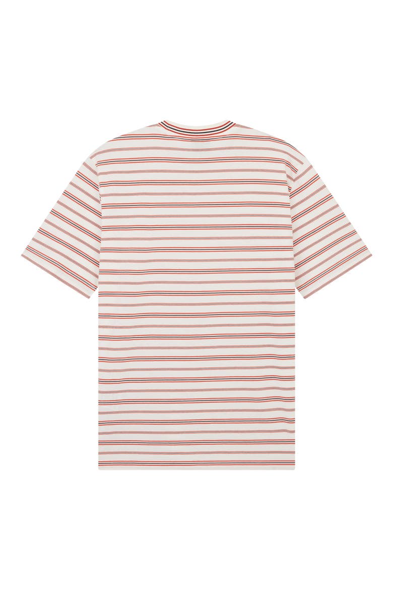 Casual Fit Stripe Organic Cotton T-Shirt, Alternate, color, OFF WHITE
