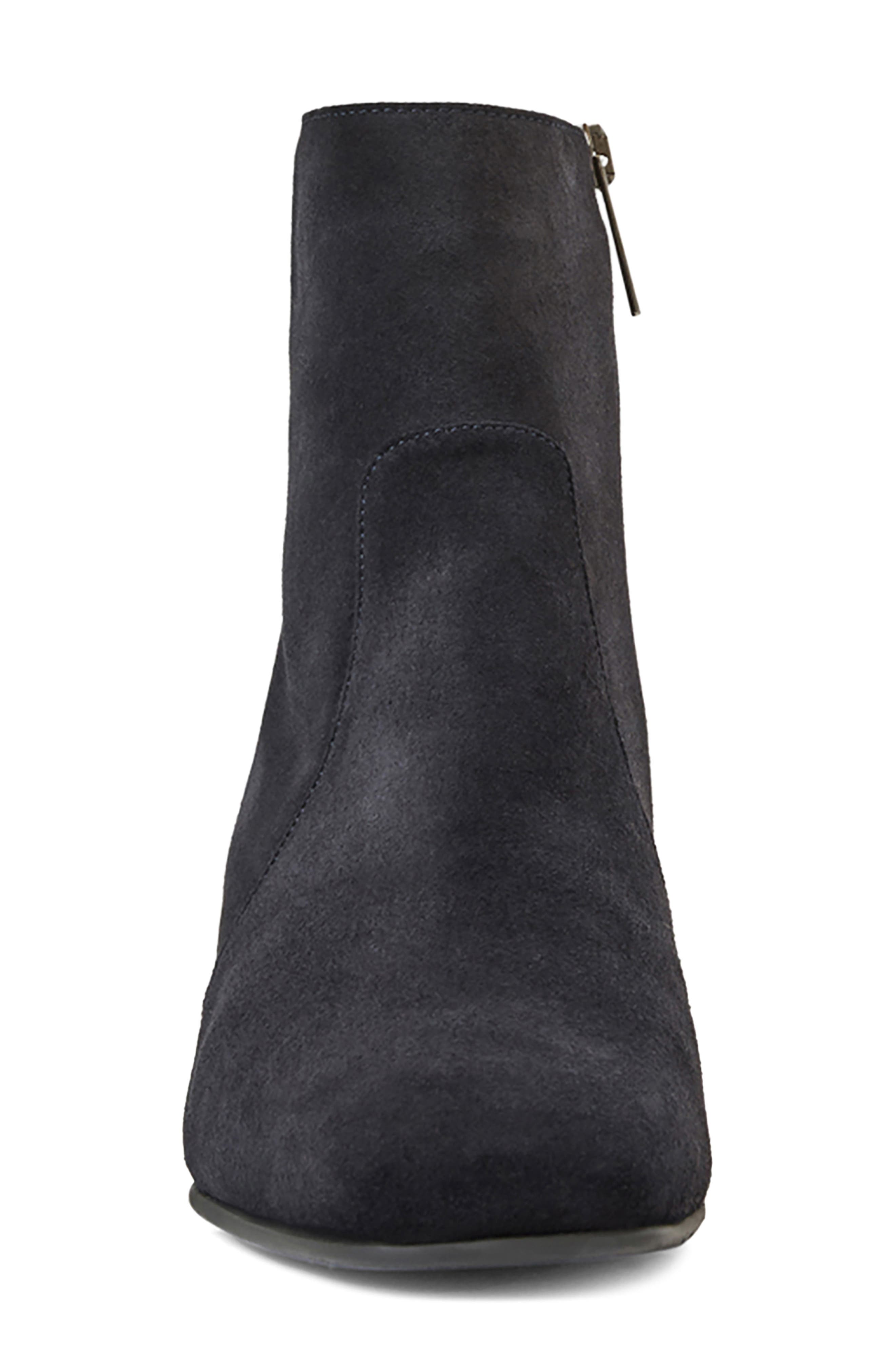 Aquatalia Siela Weatherproof Bootie, Alternate, color, Navy Suede