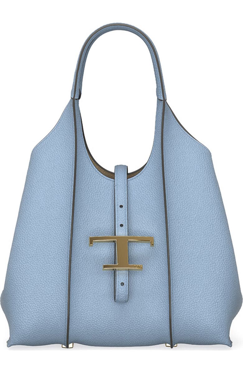 Tod
s Mini T Timeless Leather Shopping Bag, Main, color, Carta Zucc. Chiaro