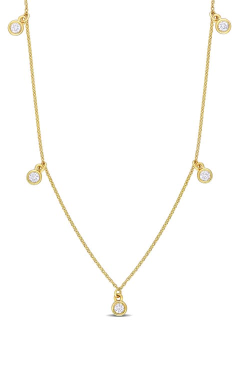 Diamond Station Necklace - 0.17ct.