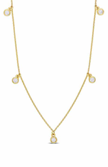 DELMAR Diamond Station Necklace - 0.17ct.