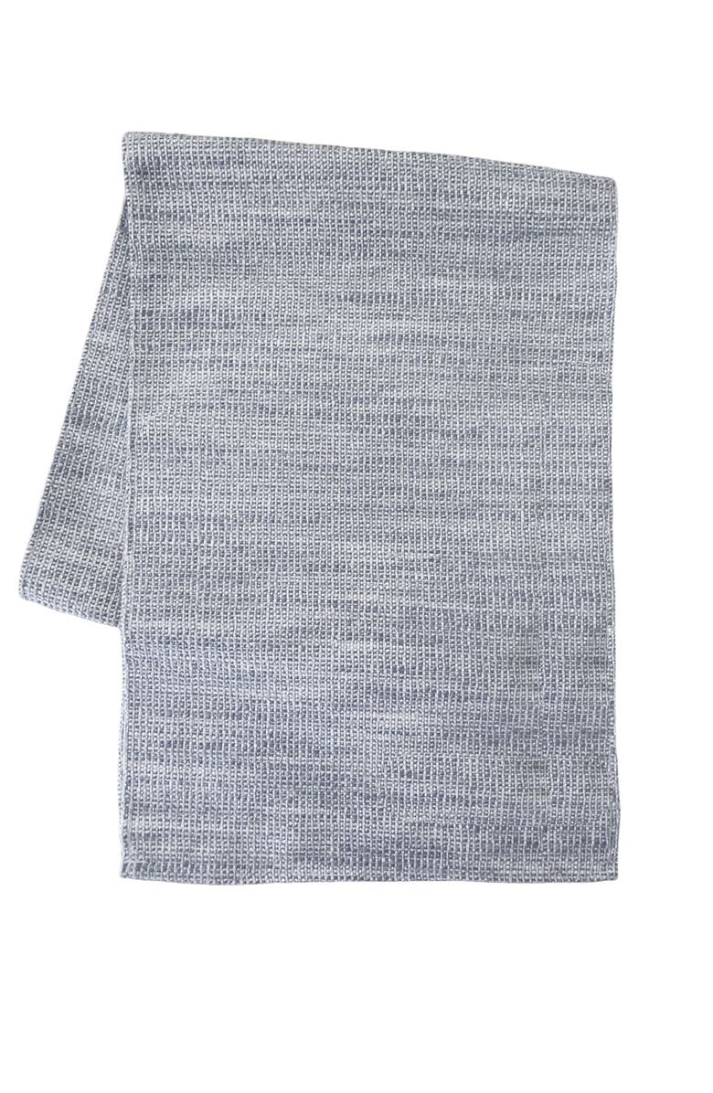 Anaya Seaside Smooth Indoor Outdoor Table Runner, Main, color, Grey