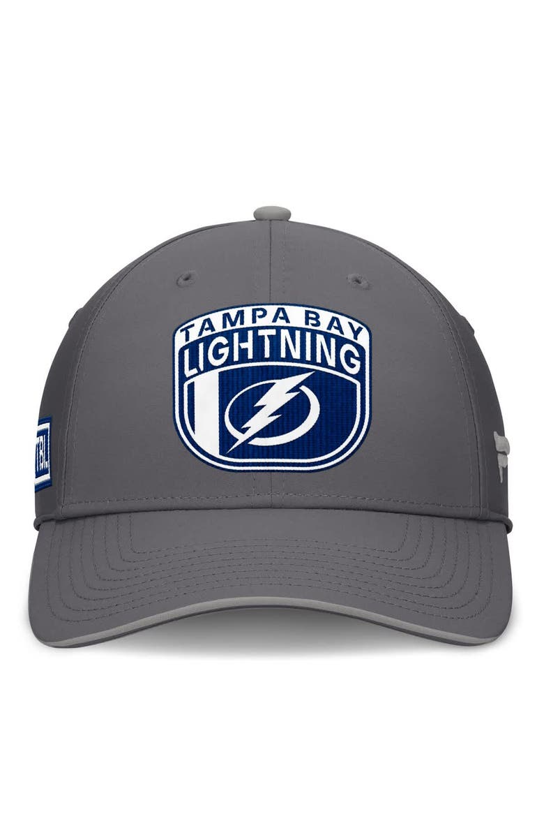 FANATICS Men's Fanatics Gray Tampa Bay Lightning Home Ice Flex Hat, Alternate, color,