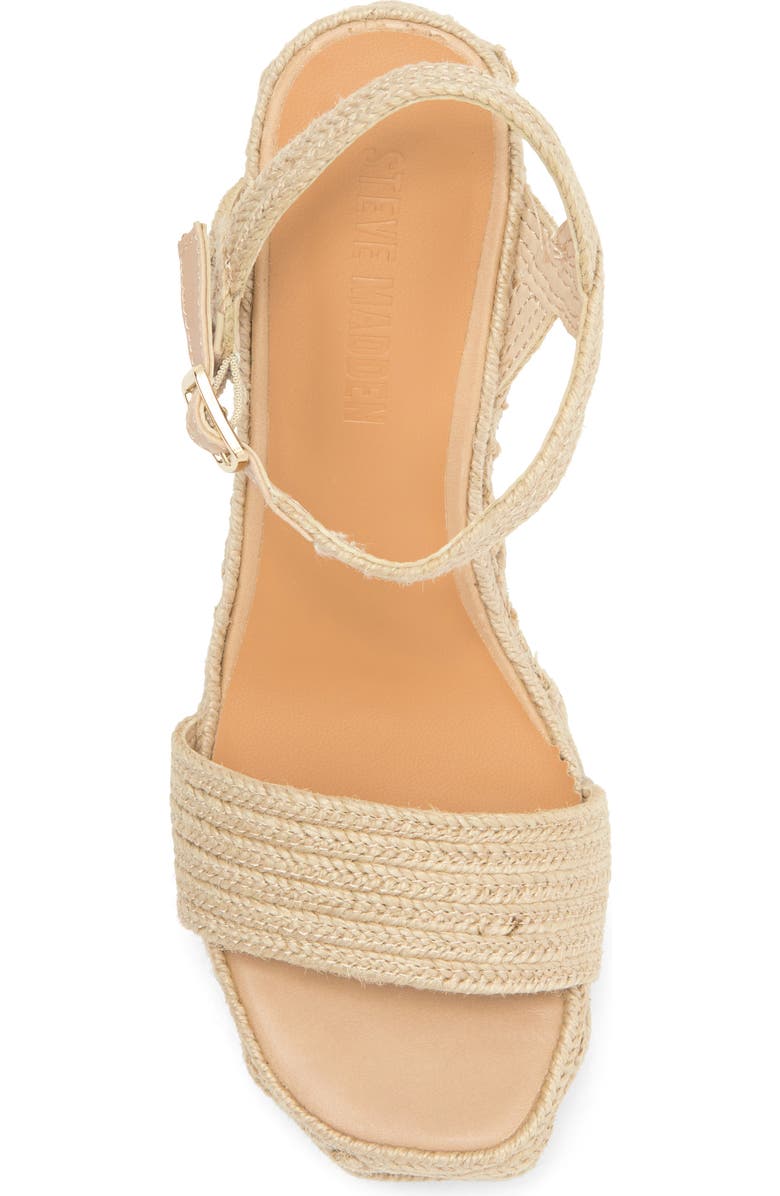 Steve Madden Pinky Espadrille Platform Wedge Sandal, Alternate, color, Natural