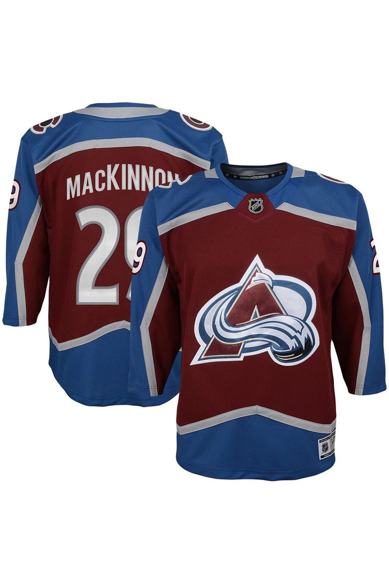 Youth Nathan MacKinnon Burgundy Colorado Avalanche Premier Player Jersey, Main, color, Burgundy