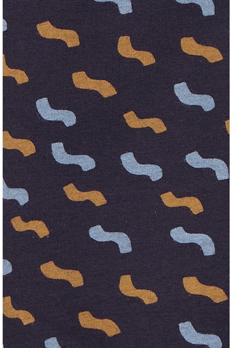 Print Hooded Romper, Alternate, color, NAVY CHARCOAL WAVES