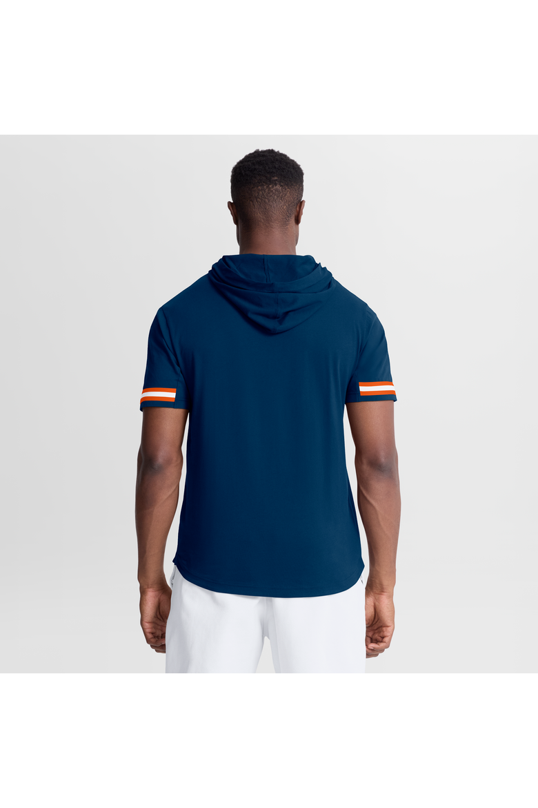 Men's Fanatics Navy Chicago Bears Optimal Play Short Sleeve Hooded T-Shirt, Alternate, color, Navy