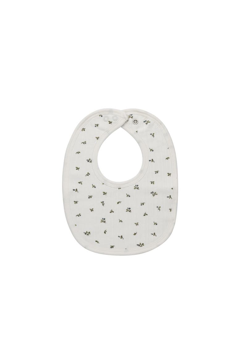 Floral Pointelle Collection - Bib, Main, color, Ivory/Blue