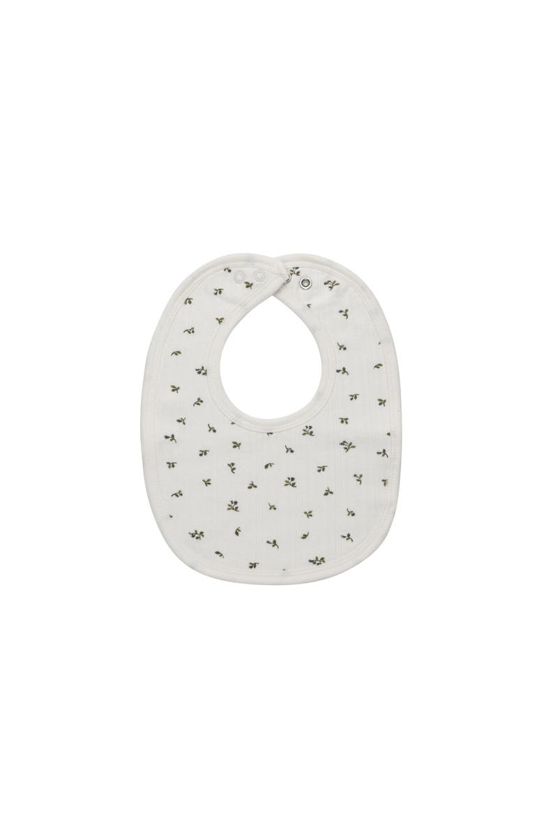 Ely's & Co. Floral Pointelle Collection - Bib, Main, color, Ivory/Blue