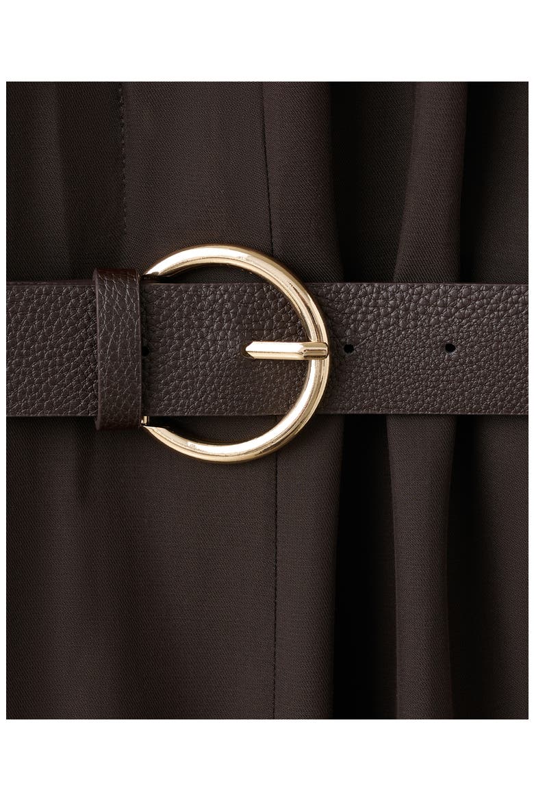Cap Sleeve Belted Jumpsuit, Alternate, color, CHOCOLATE