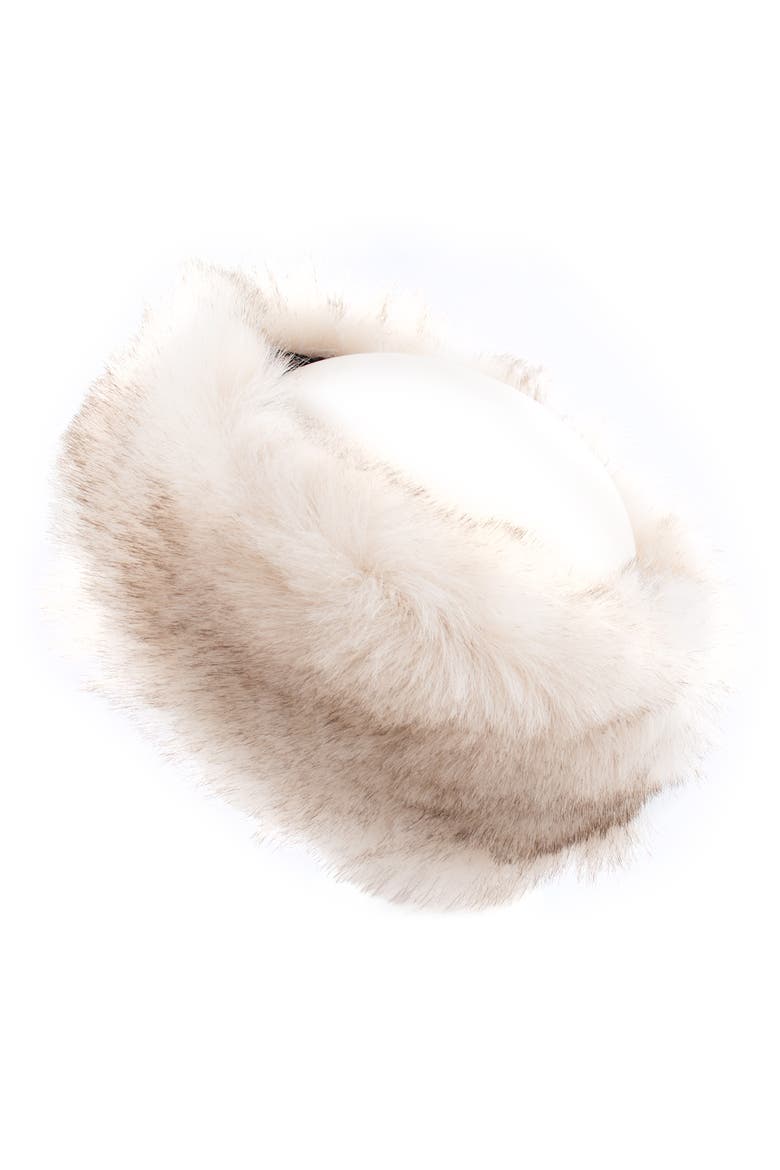 Faux Fur Headband, Main, color, BEIGE