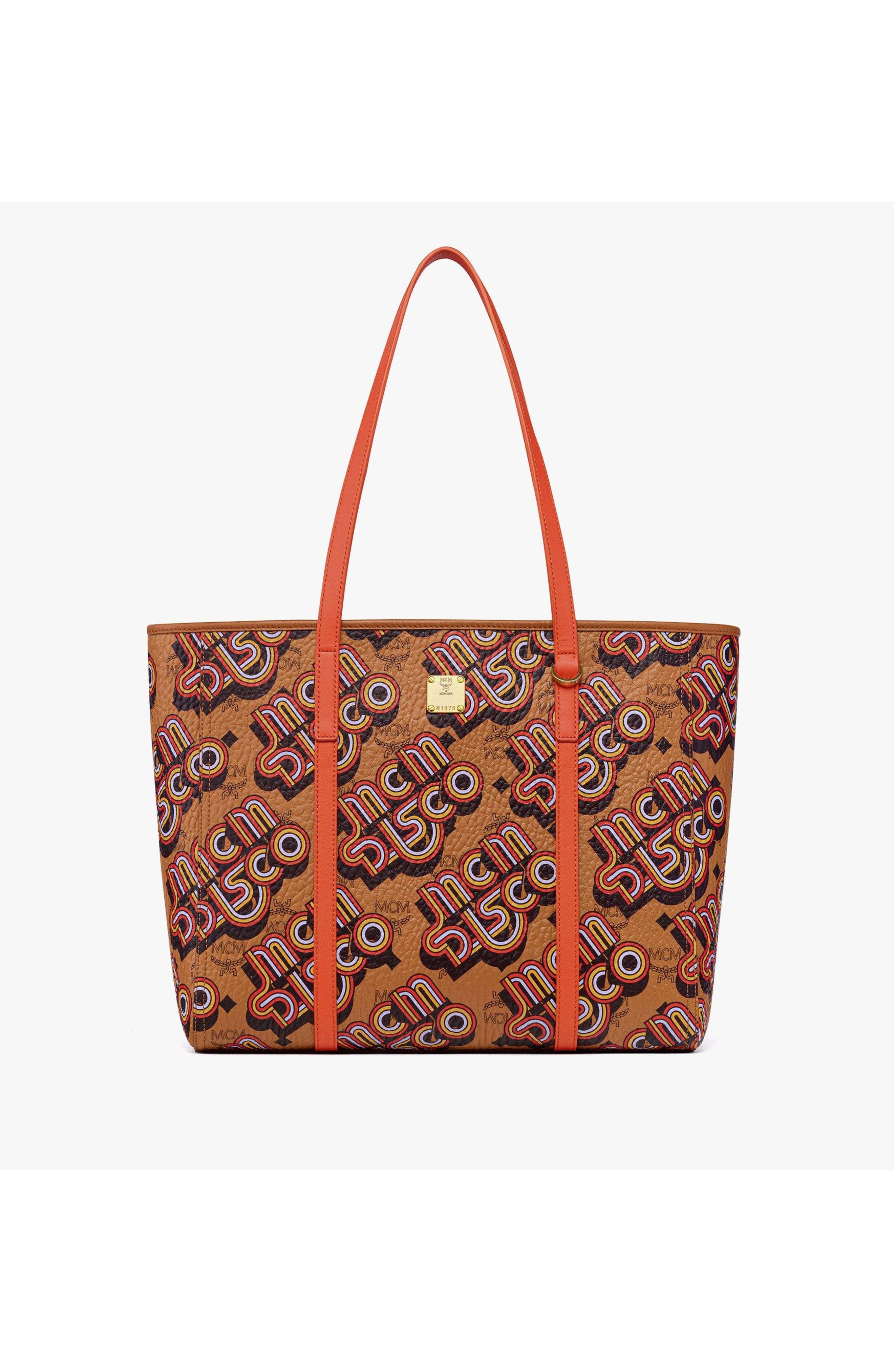 Medium Toni Top-Zip Shopper in Disco Visetos, Main, color, Brown