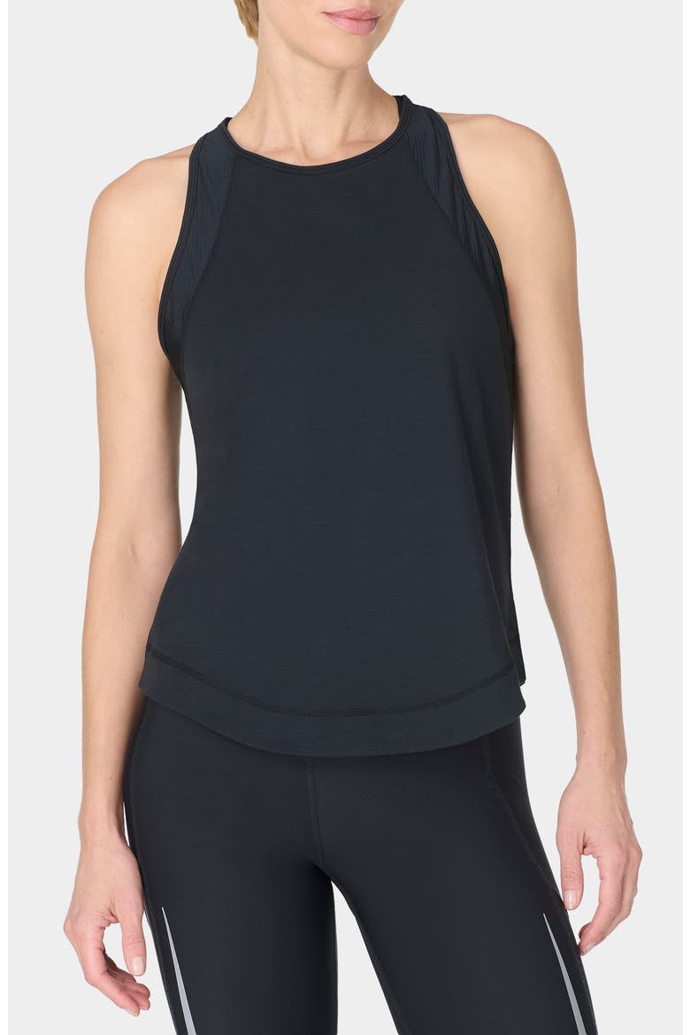 Breathe Easy Run Mesh Tank, Main, color, BLACK