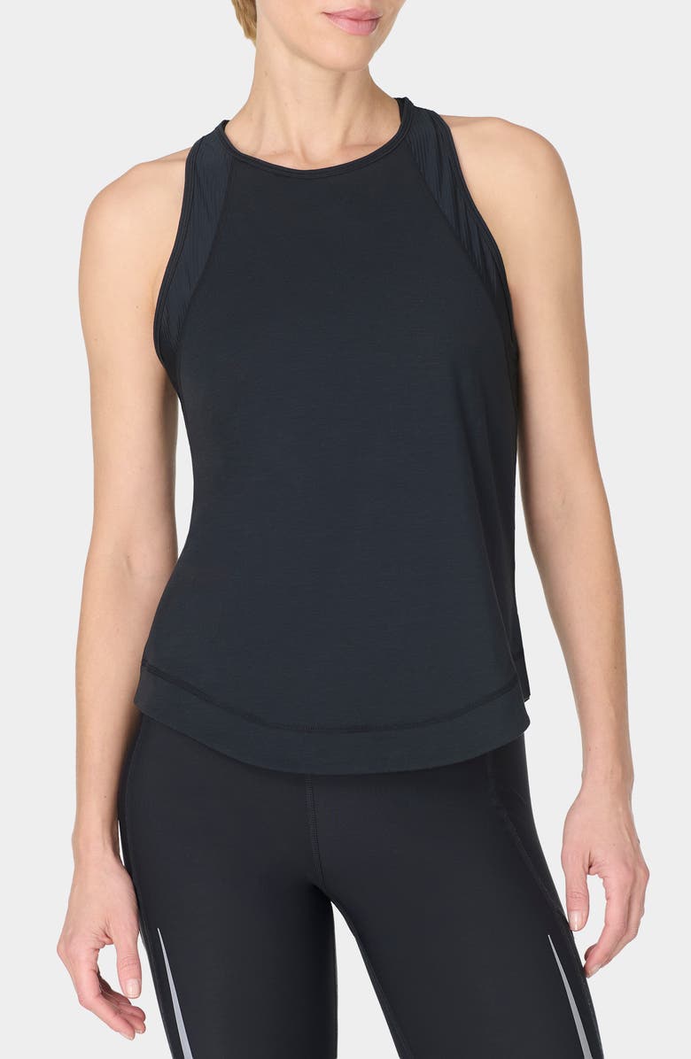 Sweaty Betty Breathe Easy Run Mesh Tank, Main, color, Black