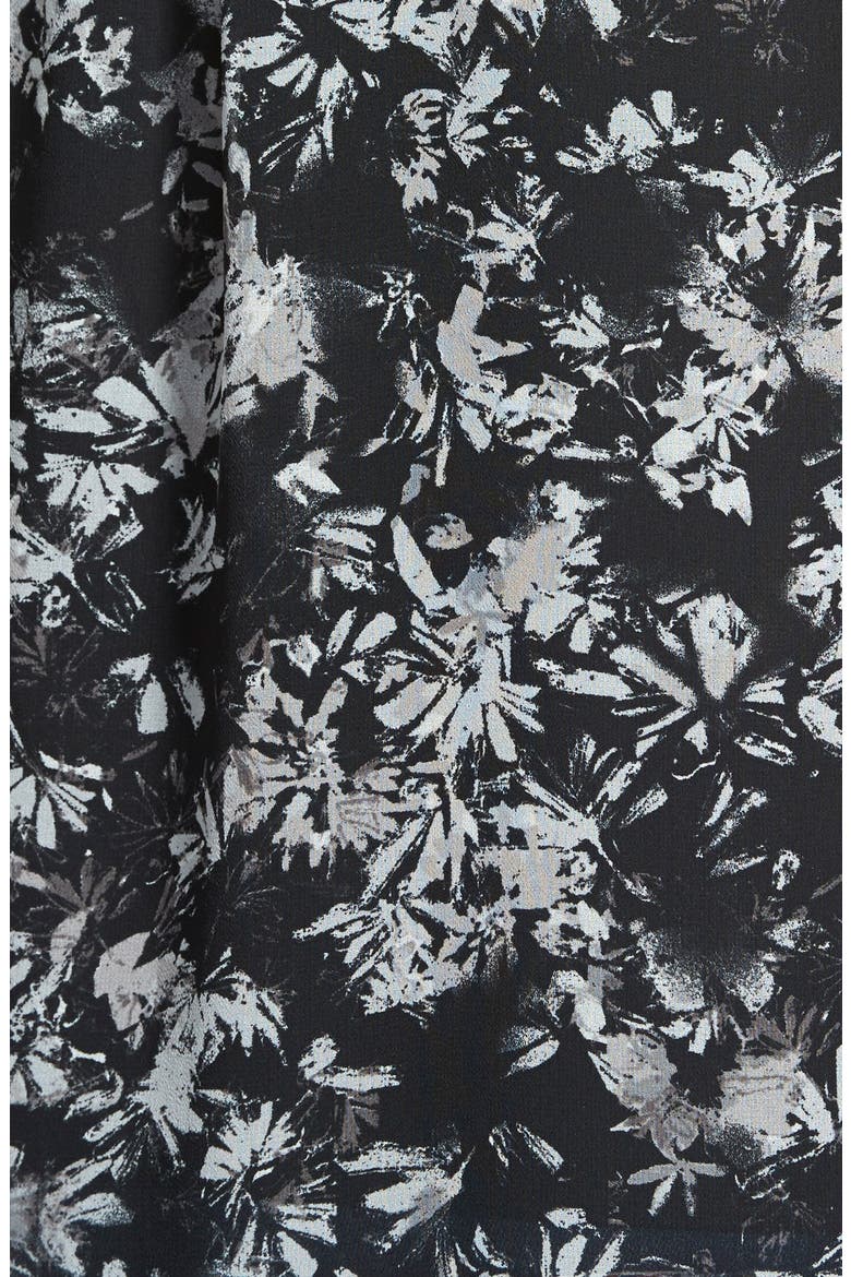 Split Neck Sleeveless Blouse, Alternate, color, BLACK- GREY ZEN FLORAL
