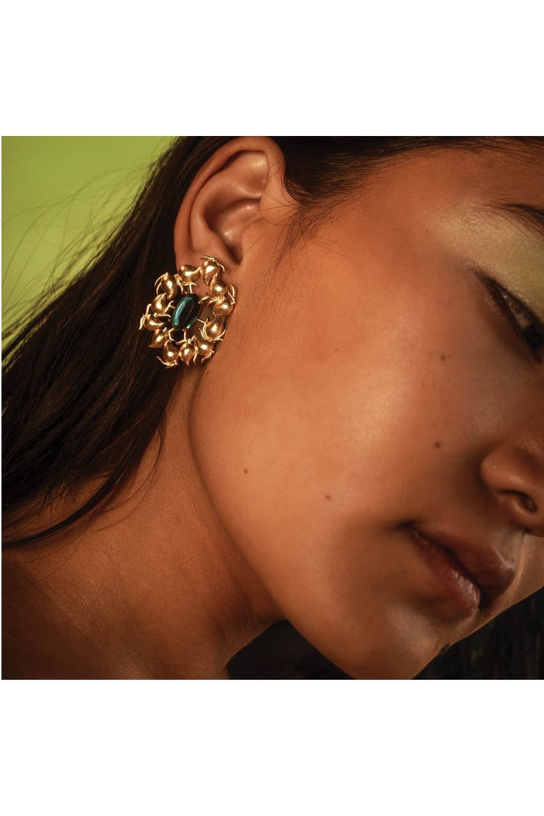 KERI EARRINGS, Alternate, color, Gold Plated