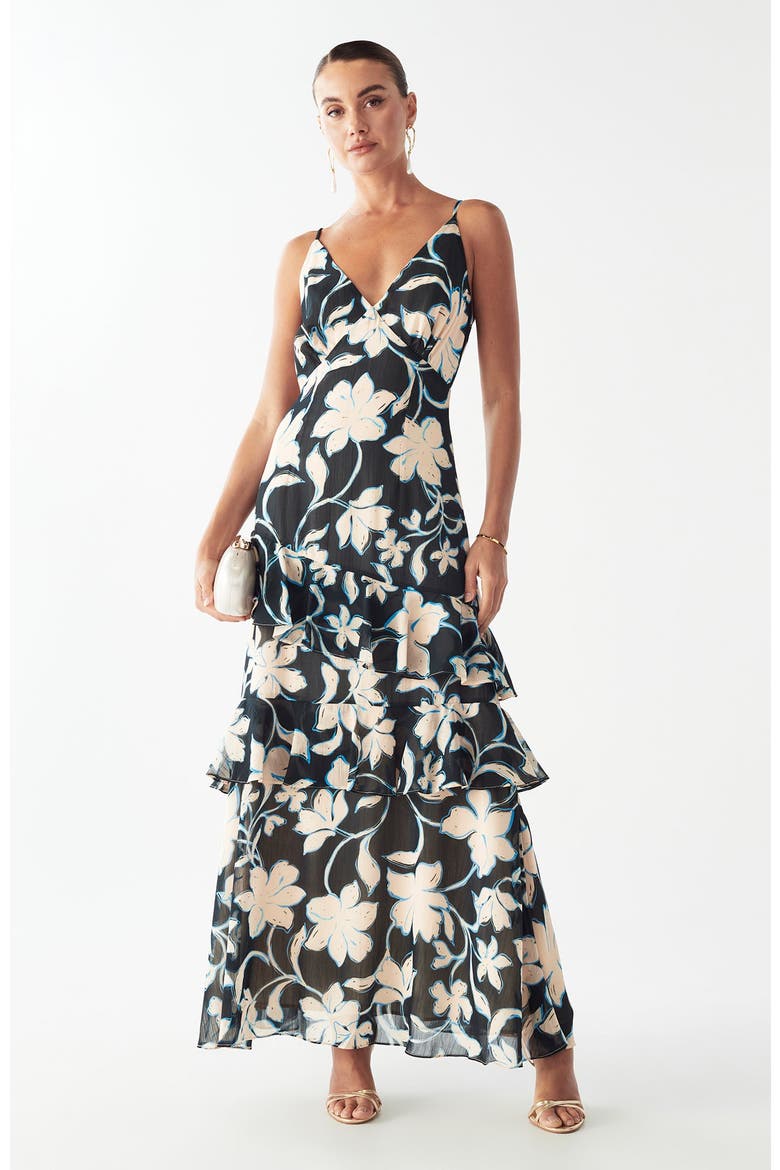 Tess Midi Dress, Main, color, Falling Garden