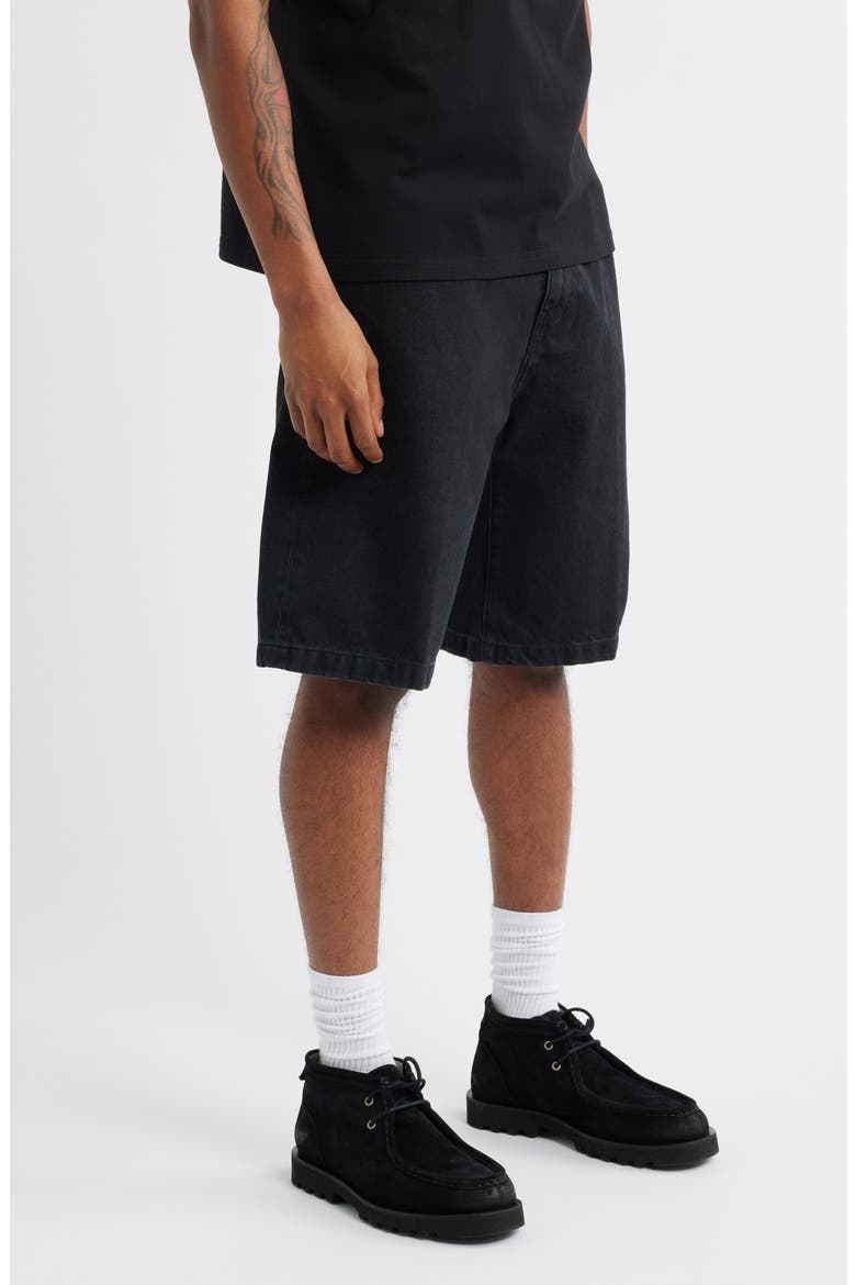 Landon Denim Shorts, Alternate, color, BLACK (STONE WASHED)