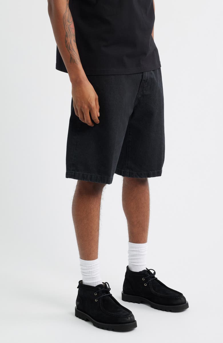 Carhartt Work In Progress Landon Denim Shorts, Alternate, color, Black (Stone Washed)