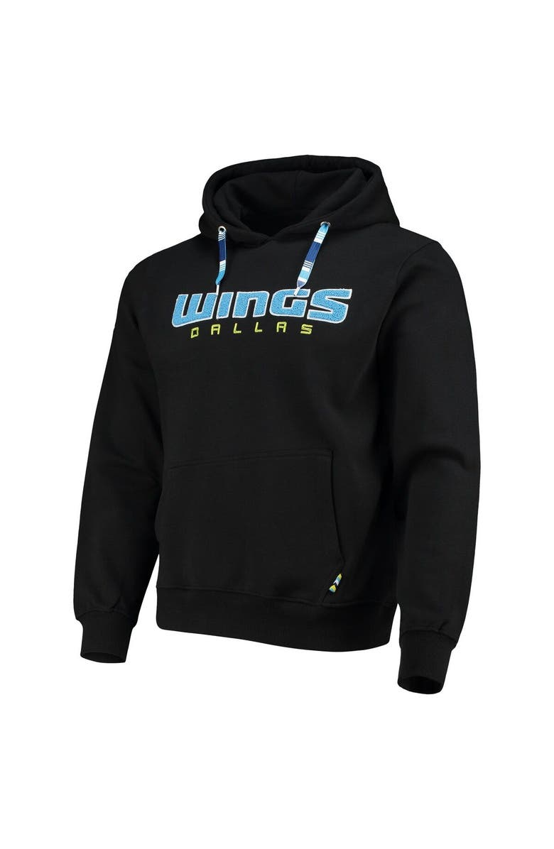 KUR8TED Black Dallas Wings Pullover Hoodie, Alternate, color, 