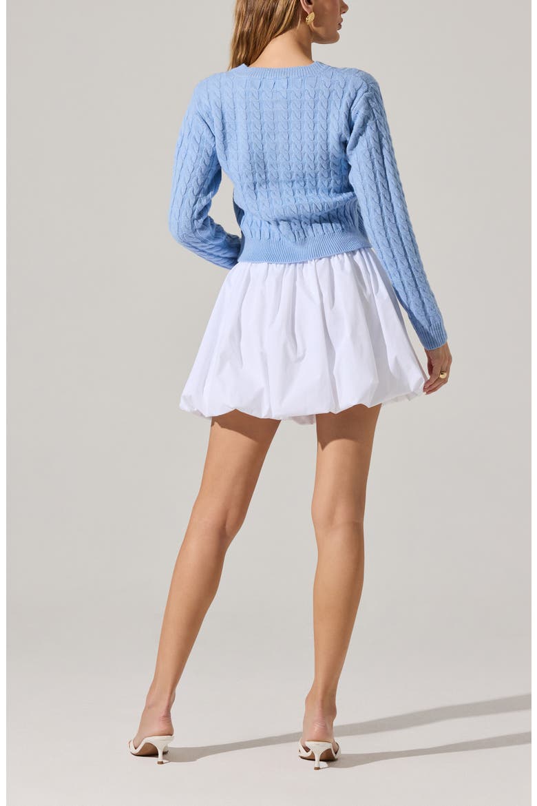 Cable Stitch Cardigan, Alternate, color, BLUE
