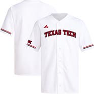 adidas Men's adidas  White Texas Tech Red Raiders Replica Baseball Jersey