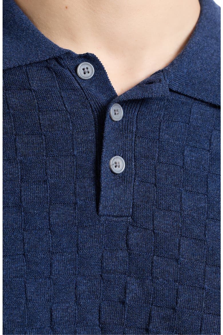 Hampson Cotton Polo Sweater, Alternate, color, NAVY