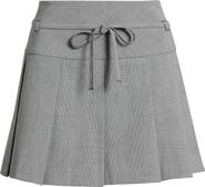BP. Pleated Belted Plaid Minskirt