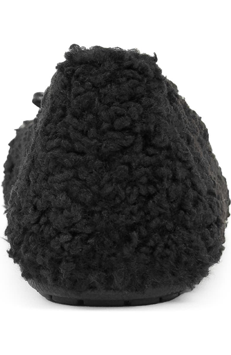 Aerosoles Patrina Faux Shearling Flat, Alternate, color, Black Faux Shearling