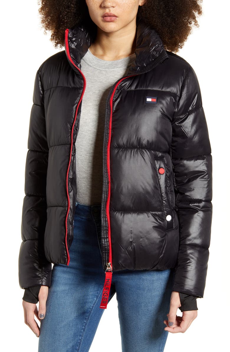 Tommy Sport Crop Puffer Coat, Main, color, 